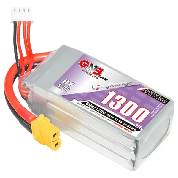 GNB Battery 11.4V 60C 1300mAh 3S HV - Image 3