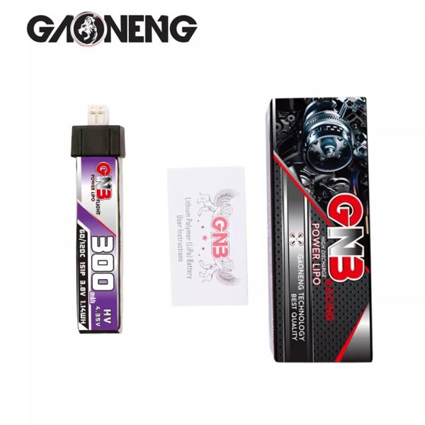 GNB Battery 3.8V 60C 300mAh 1S – PH2 Head Connector - Image 5