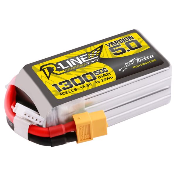 Tattu R-Line Version 5.0 14.8V 150C 1300mAh 4S Battery - Image 2
